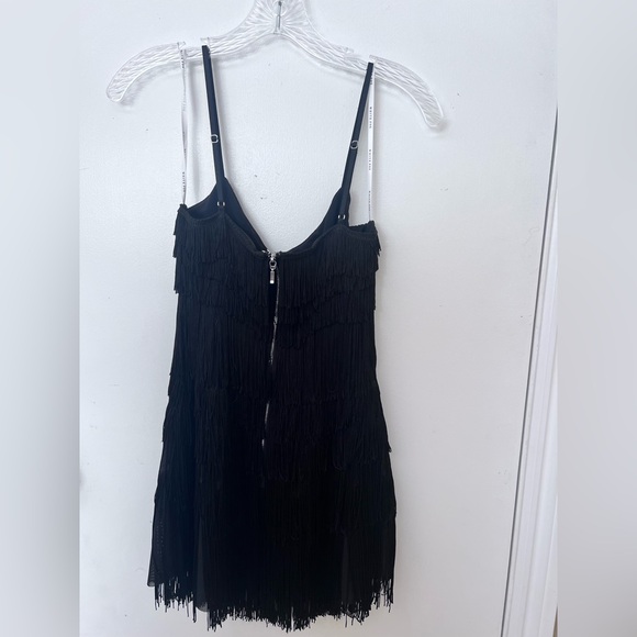 White Fox Black Fringe Mini Flapper Dress. Small size - Picture 6 of 8